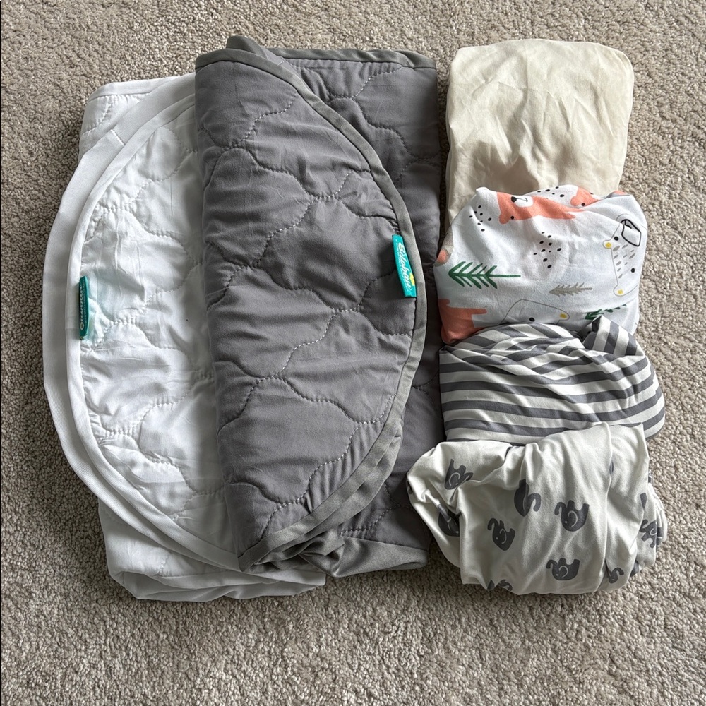 Bassinet sheets and mattress protectors